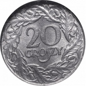 GG, 20 groszy 1923 GCN MS67