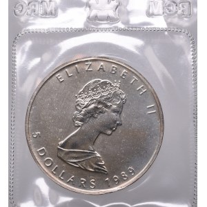 Kanada, 5 dolarów 1989 Maple leaf