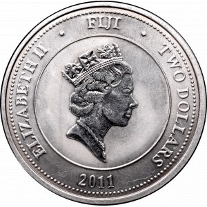 Fiji, 2 Dolars 2011 - an ounce of silver