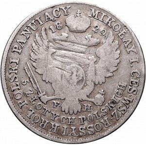 Królestwo Polskie, Mikołaj I, 5 złotych 1829 FH
