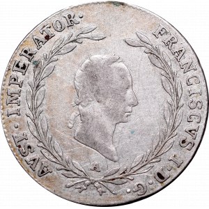 Austria, Franciszek I, 20 krajcarów 1827