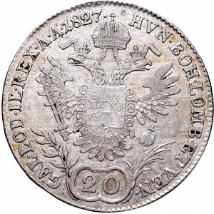 Austria, Franz I, 20 kreuzer 1827
