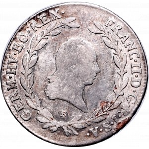 Austria, Franciszek II, 20 krajcarów 1796 B, Krzemnica