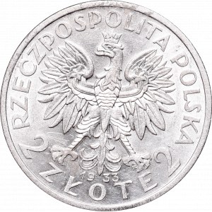 II Republic of Poland, 2 zlote 1933 women's head