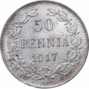 Finland under Russia, Postrevolutionary, 50 penniä 1917 S, Helsinki