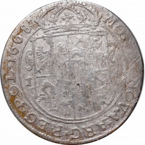 John II Casimir, 18 groschen 1668, Bromberg