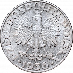II Republic of Poland, 2 zlote 1936, ship