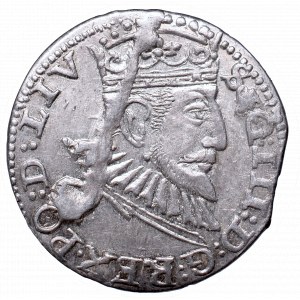 Zygmunt III Waza, Trojak 1593, Ryga - nieopisany REX•PO