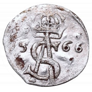 Sigismundus II Augustus, 2 denar 1566, Vilnius