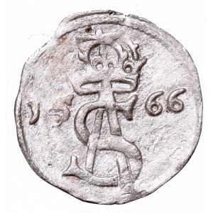 Sigismundus II Augustus, 2 denar 1566, Vilnius