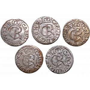A set of coins from Riga mint from 1661-1663