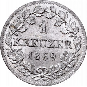 Niemcy, Bawaria, Ludwig II, 1 kreuzer 1869