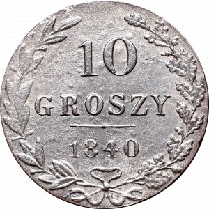 Kingdom of Poland, Nicholas I, 10 groszy 1840