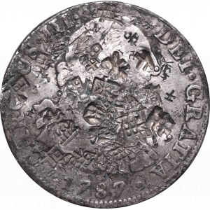 Mexico/China, 8 reales 1787, Carlos III, chop marks
