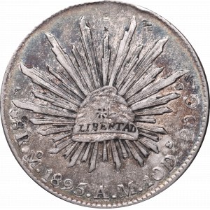 Meksyk, 8 reali 1895, Miasto Meksyk - chop marki
