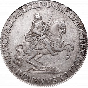 Augustus III, 1/2 thaler 1741, Drezden - GCN AU53