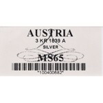 Austria, 3 krajcary 1839, Wiedeń - GCN MS65