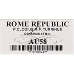 Republika Rzymska, P. Clodius, Denar - GCN AU58