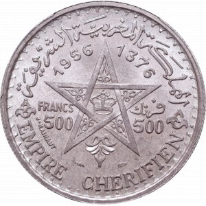 Maroko, Mohammed V, 500 franków 1956 - PCGS MS65