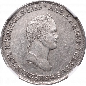 Królestwo Polskie, Aleksander I, 1 złoty 1832 KG - NGC AU53