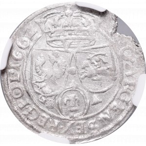 Jan II Kazimierz, Szóstak 1662 GBA, Lwów - bez Ślepowrona NGC MS60