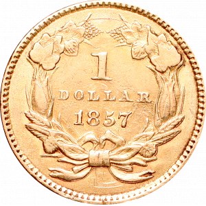 USA, 1 dolar 1857, Filadelfia