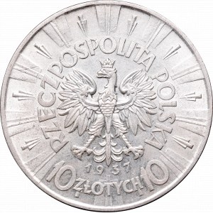 II Republic, 10 zlotych 1937, Pilsudski