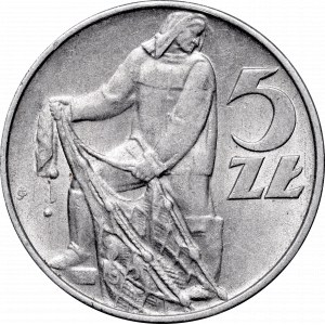 PRL, 5 zloty 1974, Fischerman