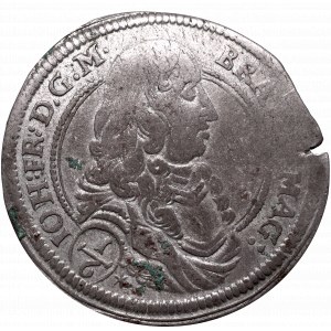 Germany, Brandenburg-Ansbach, Johann Friedrich, 1/6 thaler 1677