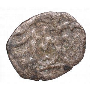 Jagiellon denarius - two-sided destruct