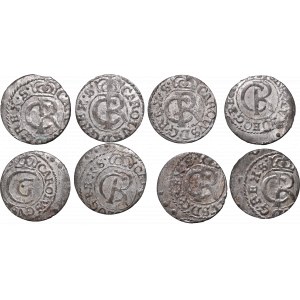 Zestaw szelągów ryskich z lat 1660-1663