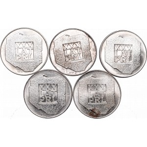 PRL, a set of silver coins XXX years of the PRL