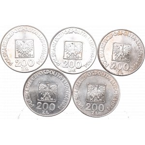 PRL, zestaw srebrnych monet XXX lat PRL