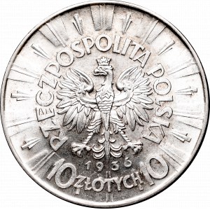 II Republic, 10 zlotych 1936, Pilsudski