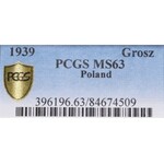 GG, 10 groszy 1939 - PCGS MS63