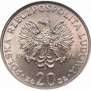 PRL, 20 złotych 1976 BZM - NGC MS65