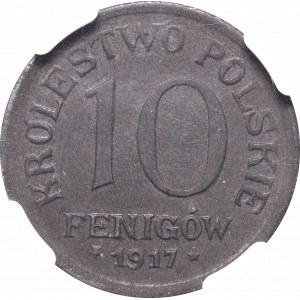 Kingdom of Poland, 10 fenig 1917 - NGC MS61