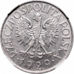 II Rzeczpospolita, 1 złoty 1929 - NGC AU58