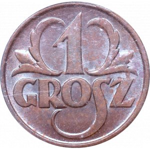 II Rzeczpospolita, 1 grosz 1925 - PCGS MS64 BN