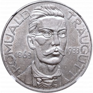 II Rzeczpospolita, 10 złotych 1933 Traugutt - NGC AU58