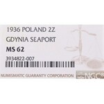 II Republic of Poland, 2 zlote 1936, Ship - NGC MS62