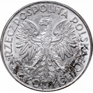 II Rzeczpospolita, 5 złotych 1933 Głowa Kobiety - PCGS MS62