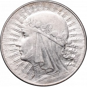 II Republic, 10 zlotych 1932, Women's Head