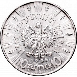 II Republic of Poland, 10 zlotych 1935, Pilsudski