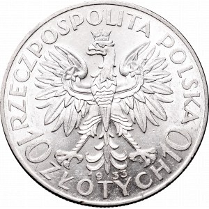 II Republic, 10 zlotych 1933, Women's Head