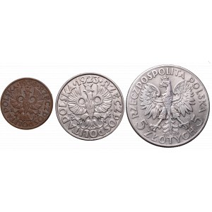 II Republic of Poland, Set of 3 coins