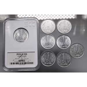 PRL, Set of 8 coins from 1972-1982