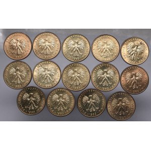 PRL, Zestaw 14 monet 10 złotych 1988-89