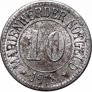 10 fenigów 1918, Kwidzyn (Marienwerder)