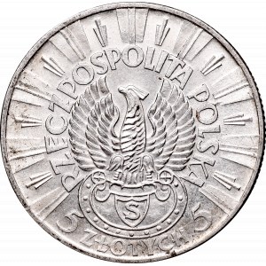 II Republic, 5 zlotych 1934, Shooting eagle